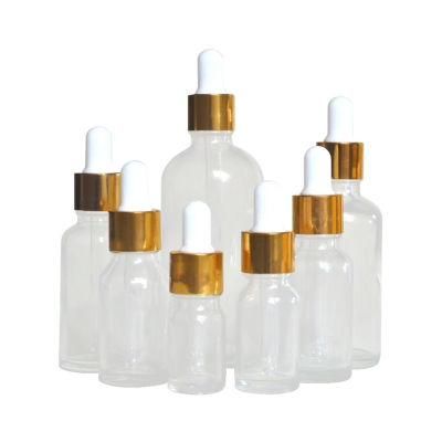 Cosmetic Fancy 15ml Empty Essential Oil Flat Shoulder Frosted Clear Glass Bottles for Hair Serum