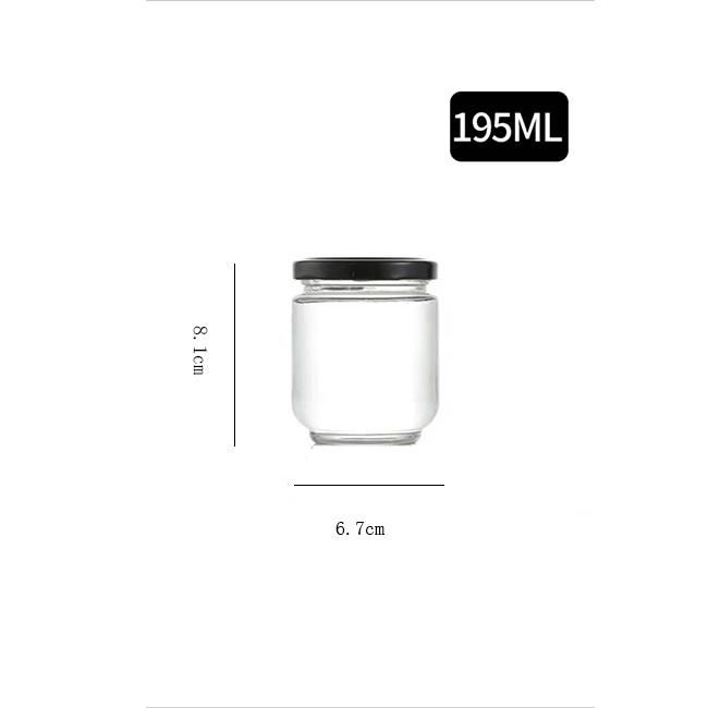 Customize 195 Ml Free Samples Glass Pickles Jar with Metal Screw Cap