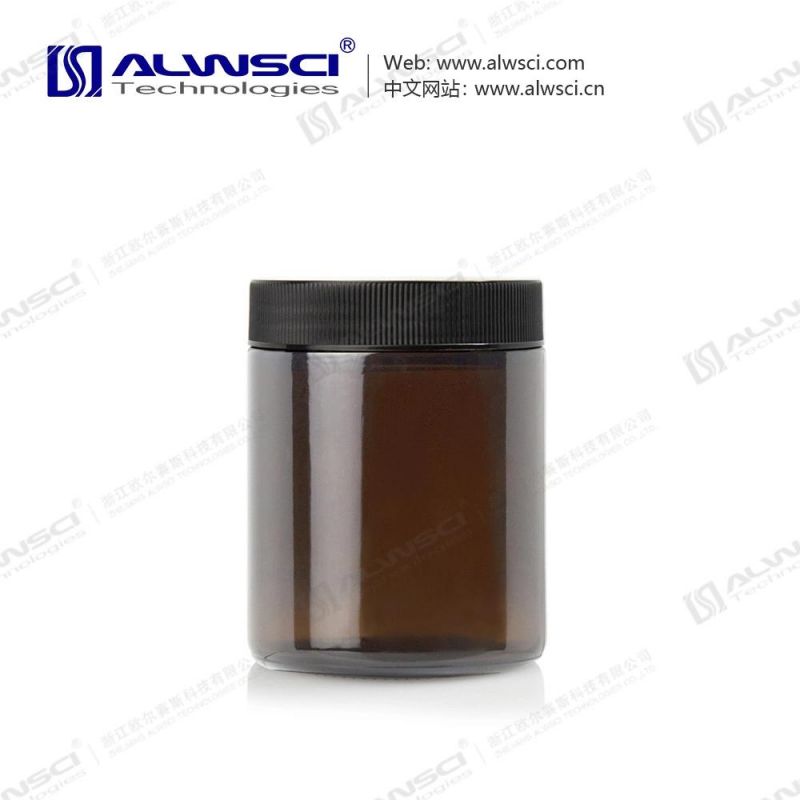 Alwsci 250ml Wide Mouth Amber Glass Soil Sampling Bottle with PP Cap and Septa