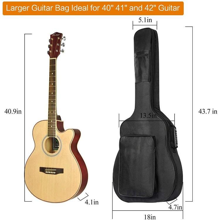 Waterproof Gig Case Musical Instrument Backpack Acoustic Shaped Bag for Guitar Bass Cello