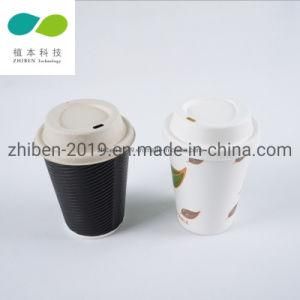 Two Color Disposable Sugarcane Paper Coffee Cup Lid