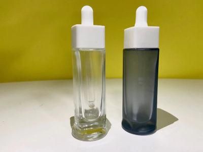 Colorful Glass Dropper Bottle 30ml Square Shape Bottle for Skincare