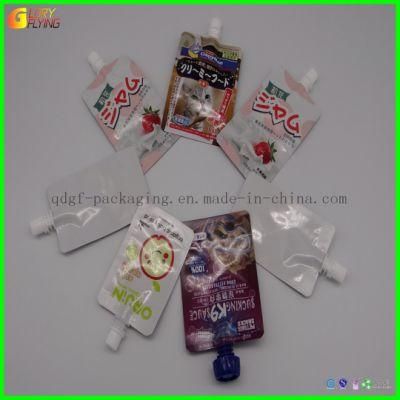 Suction Nozzle Plastic Screw Cap Beverage Packaging Upright Bag with Spout Degradable Refilled Reusable Organic Food Packaging Bag