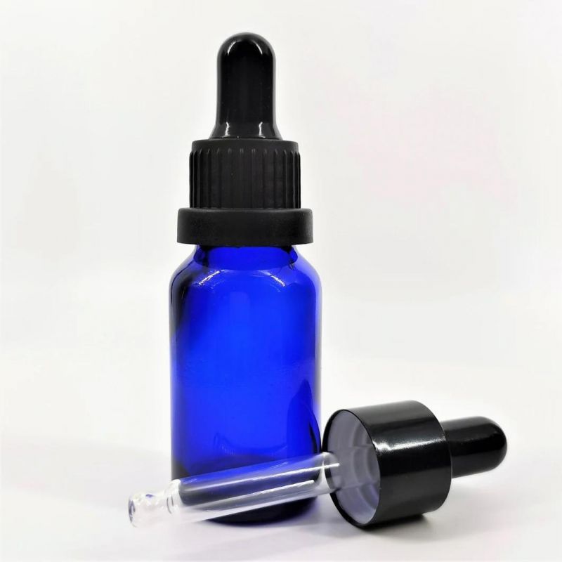 15ml 20ml 30ml 50ml Cobalt Blue Essential Oil Glass Bottle with Childproof Dropper Cap