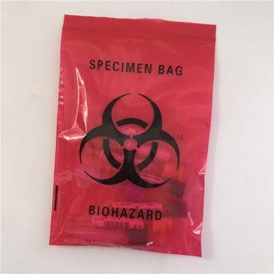 125*170mm LDPE Green Biohazard Kangaroo Specimen Plastic Bag