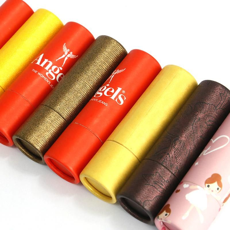 Custom Paper Packaging Yellow Round Small Tube