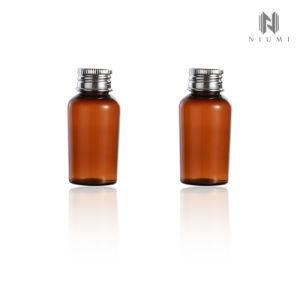 20ml Pet Toner Bottle Amber Clear Cosmetic Liquid Skin Care Liquid Bottle with Aluminum Cap