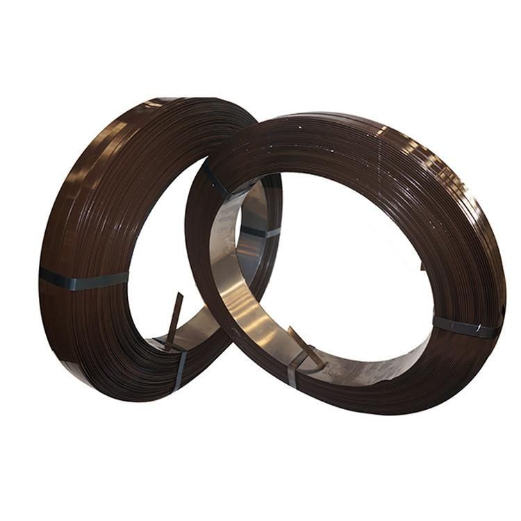 Brown Painted Iron Packing Belt Painted Galvanized Packing Belt Steel Belt