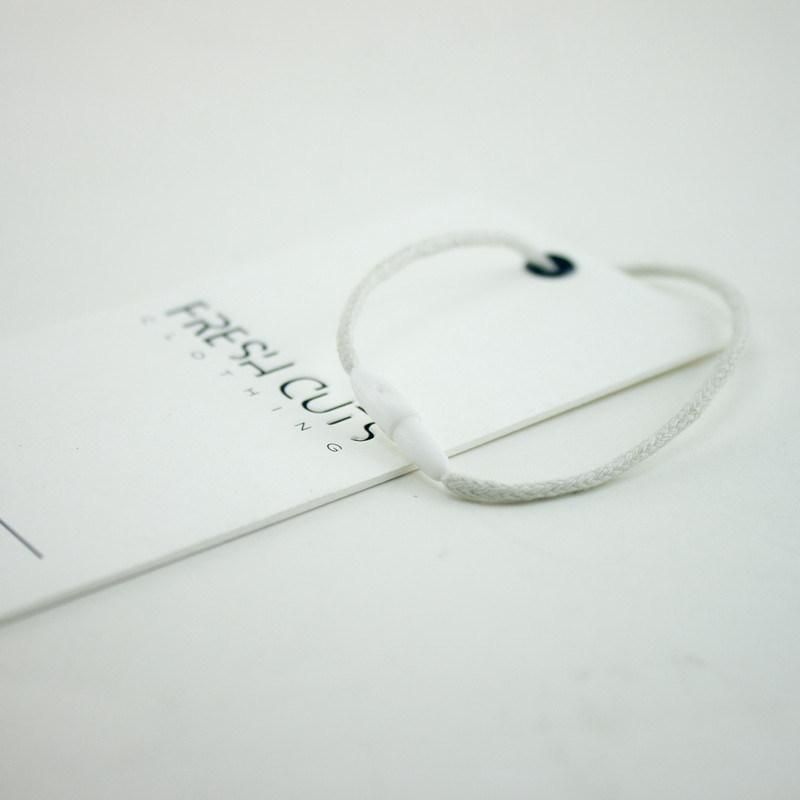 Clothing Cotton String Debossed Logo White Paper Custom Hang Tag