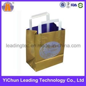 Handle Square Bottom Side Gusset Shopping Plastic Packaging Bag