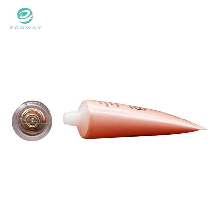 70g Hot Selling Wholesale Acrylic Electroplating Screw Cap Transparent Inner Plug Text Bronzing Silk Screen Cream Cosmetic Tube