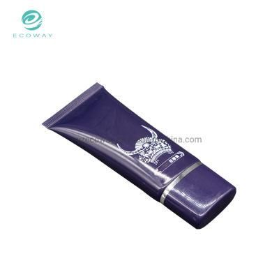 Purple Hose Round Bronzing Custom Pattern Text Style PE Bb and Cc Cream Packaging Tube