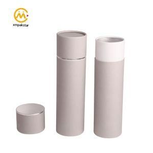 High Quality Grey Cardboard Cylinder Packaging Box for T-Shirt Beanies and Scarves