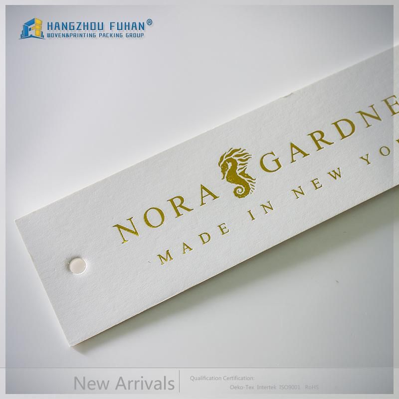 Custom Fsc Garment Accessories Hangtag Clothing Printed Embossed Logo Paper Hang Tag