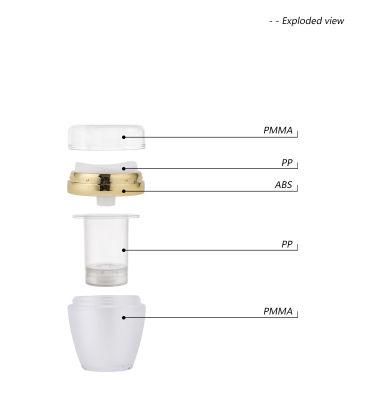 New Design 30ml 50ml V-Shape Cosmetic Airless Jar