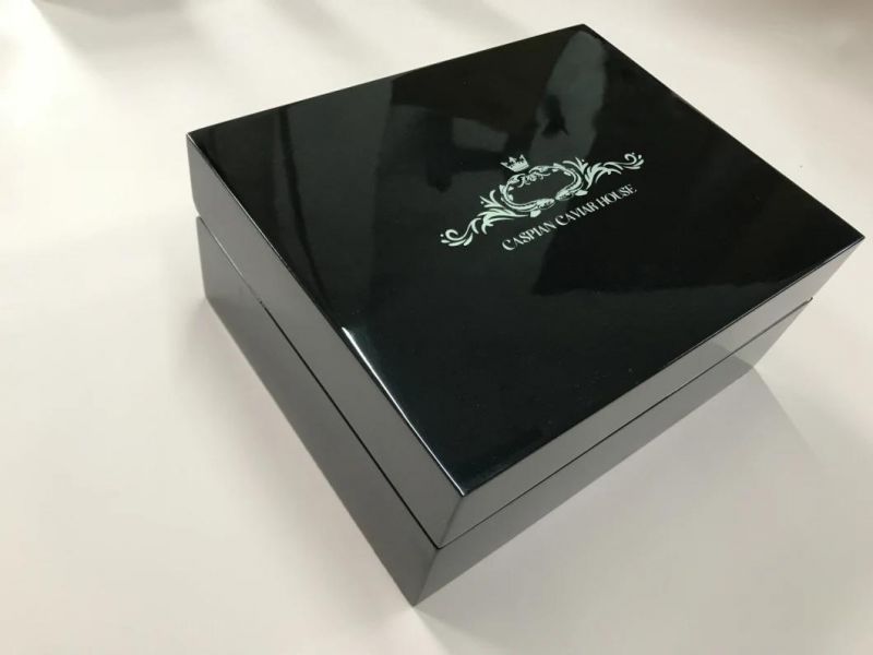 Wholesale Black Glossy Watch Necklaec Set Package Box Customizd Small Gift Packing Box