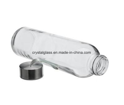 18 Oz Glass Bottles with Stainless Steel Cap with Easy to Carry Loop 500ml