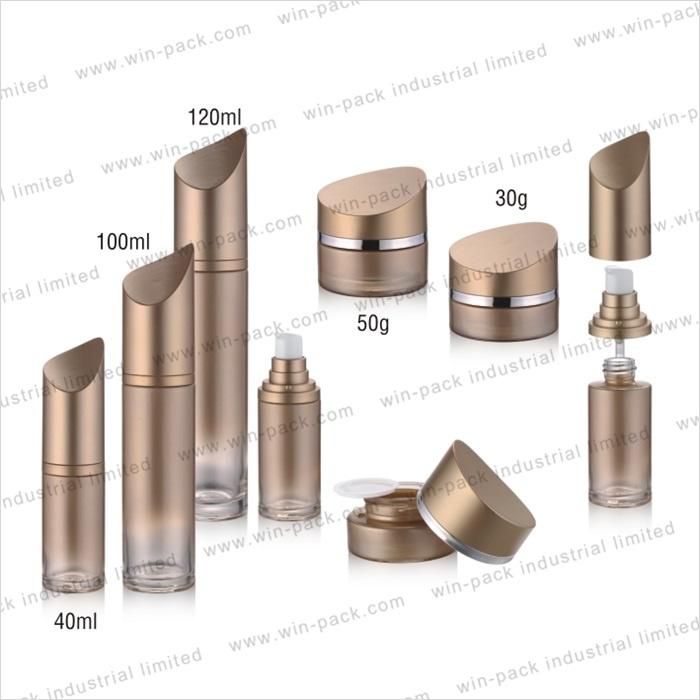 New Design Cosmetic Packaging Bottle 40ml 100ml 120ml Glass Lotion Bottle with Pump Cap