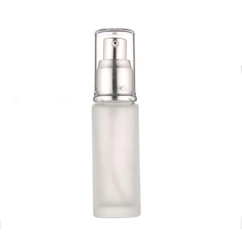 Clear & Frost OEM Glass Bottle for Cosmetic Foundation Packing