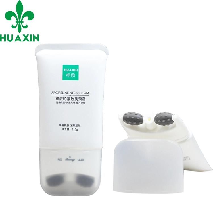 Neck Massage Double Roller Skin Care Cosmetic Packaging Plastic Tube Packaging with Cover