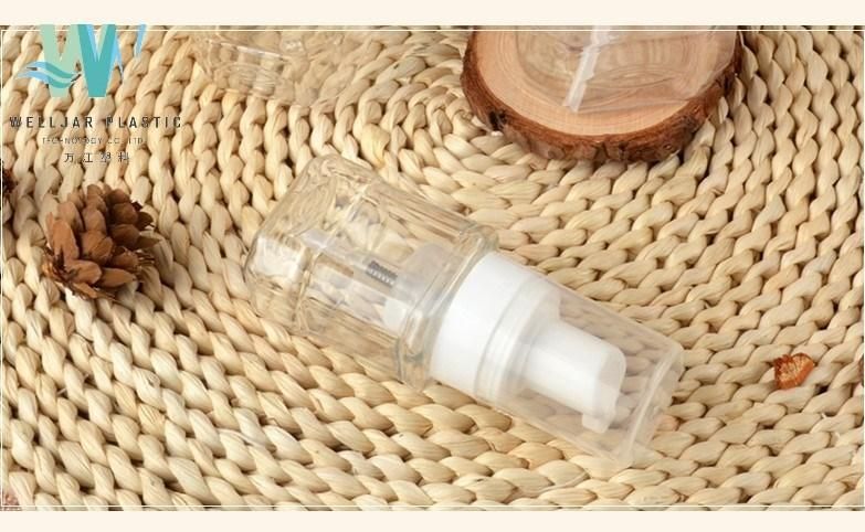 Transparent Plastic Pet 80ml Square Bottle with Foam Pump