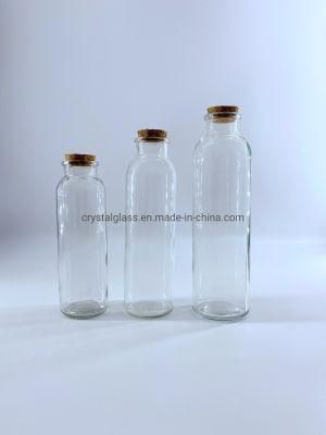 250ml 350ml 500ml Glass Cork Bottle for Milk Tea or Fresh Cold Pressed Juice