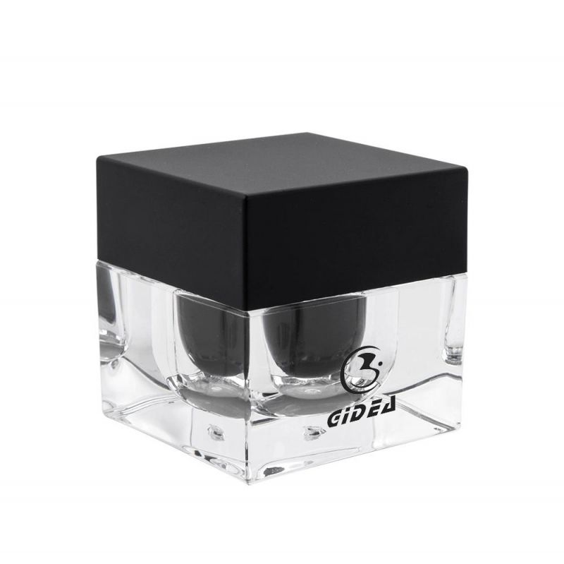 15g 30g Black Cosmetic Acrylic Square Jar