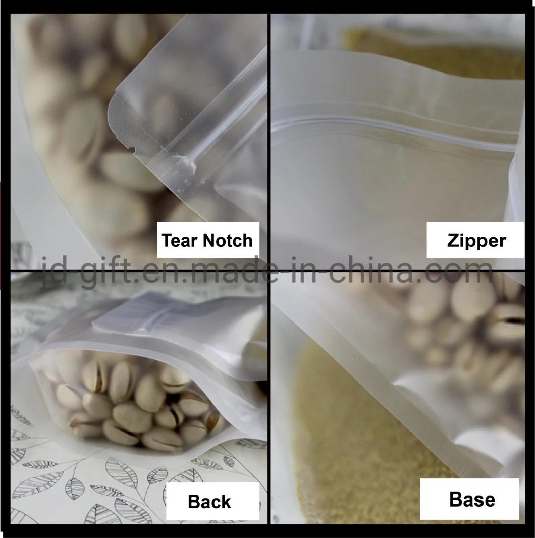 Wholesales Plastic Matte Stand-up Food Packaging Bag for Cookie Fruit Tea Snack