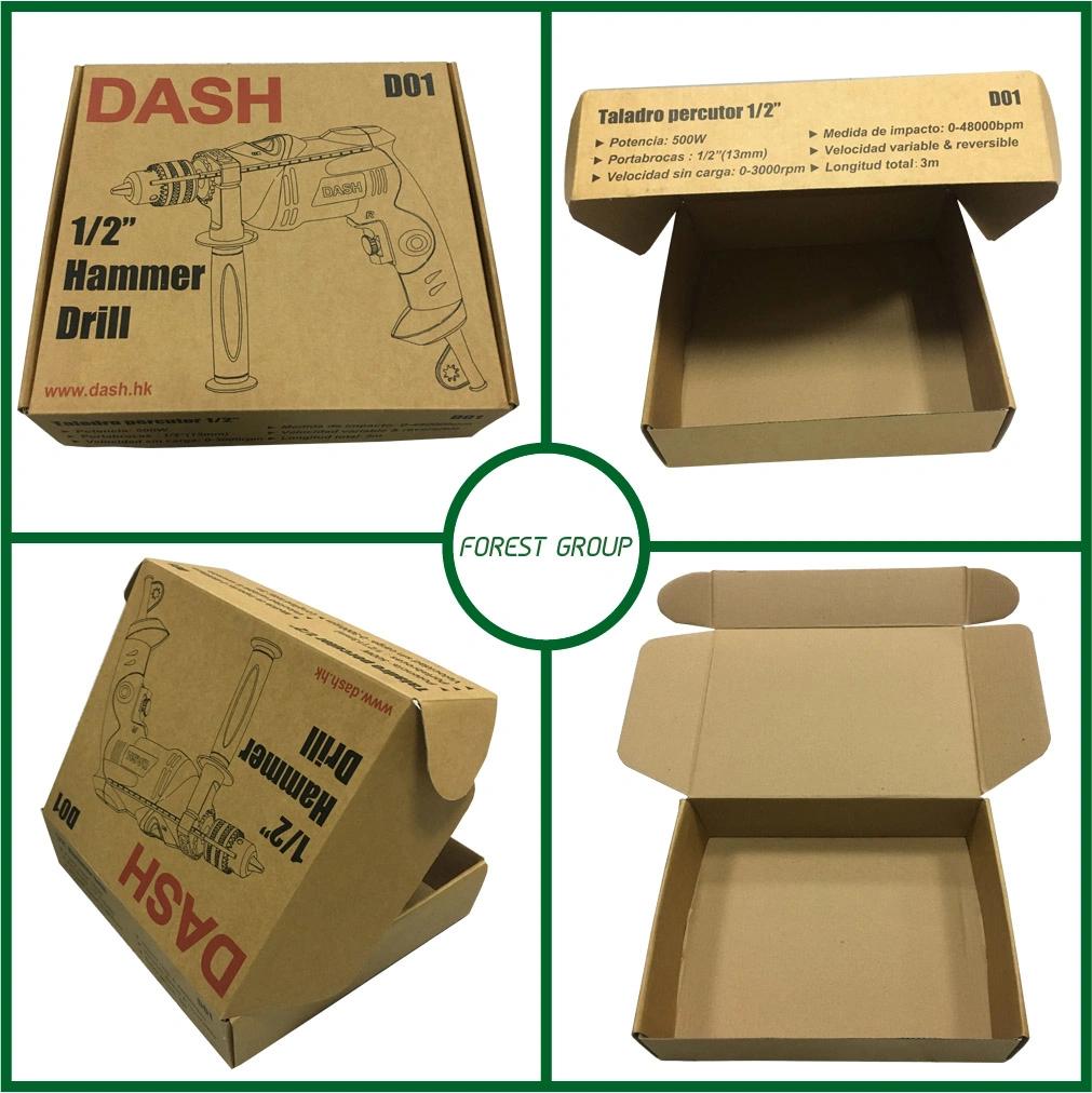 Brown Kraft Paper Corrugated Shipping Box with Logo Printing