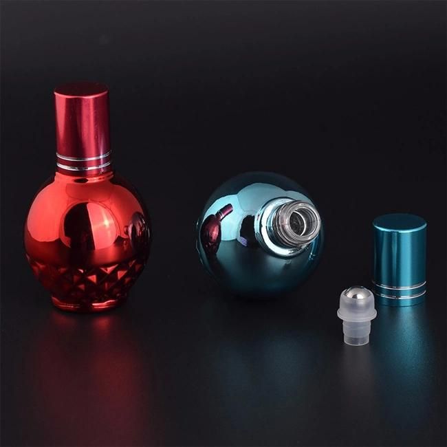 Customized 13ml UV Glass Roll on Bottle with Metal Ball