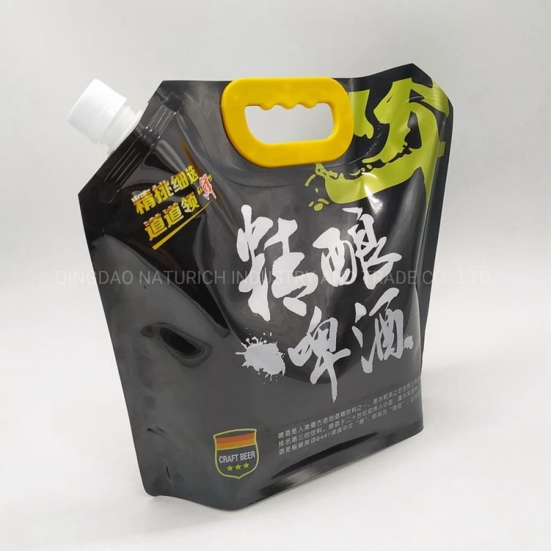 Customized 1L 2L 3L 5L 10L Beer Spout Bag Doypack