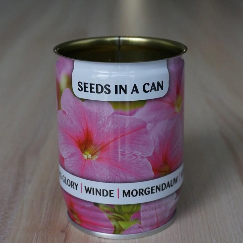 691# Empty Metal Tin Can for Flower Seeds