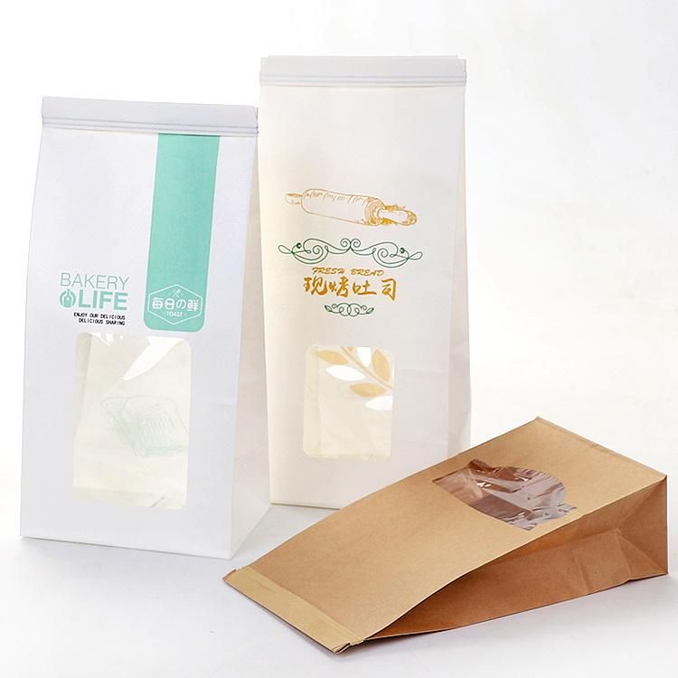 Eco Friendly Side Gusset Clear Window Kraft Paper Tin Tie Coffee Bags for Food Packaging