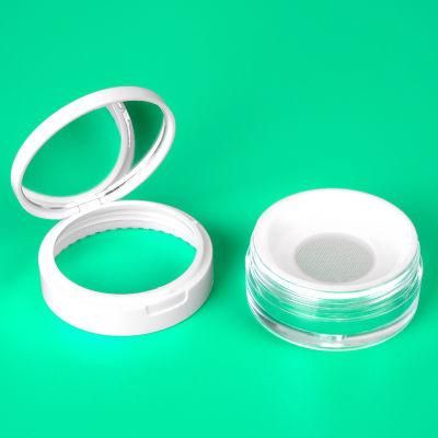 Wholesale Round White Compact Powder Case Loose Powder Case for Loose Powder Packaging