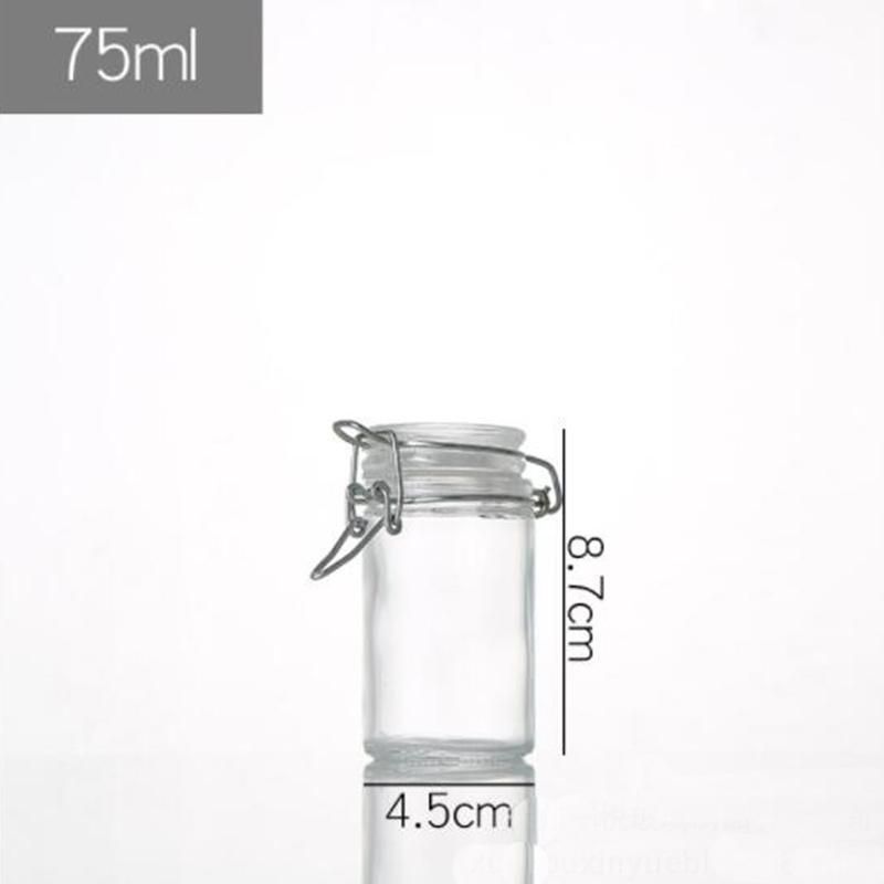 Hight Quality 75ml 2oz Round Food Jam Glass Storage Jar with Swing Top