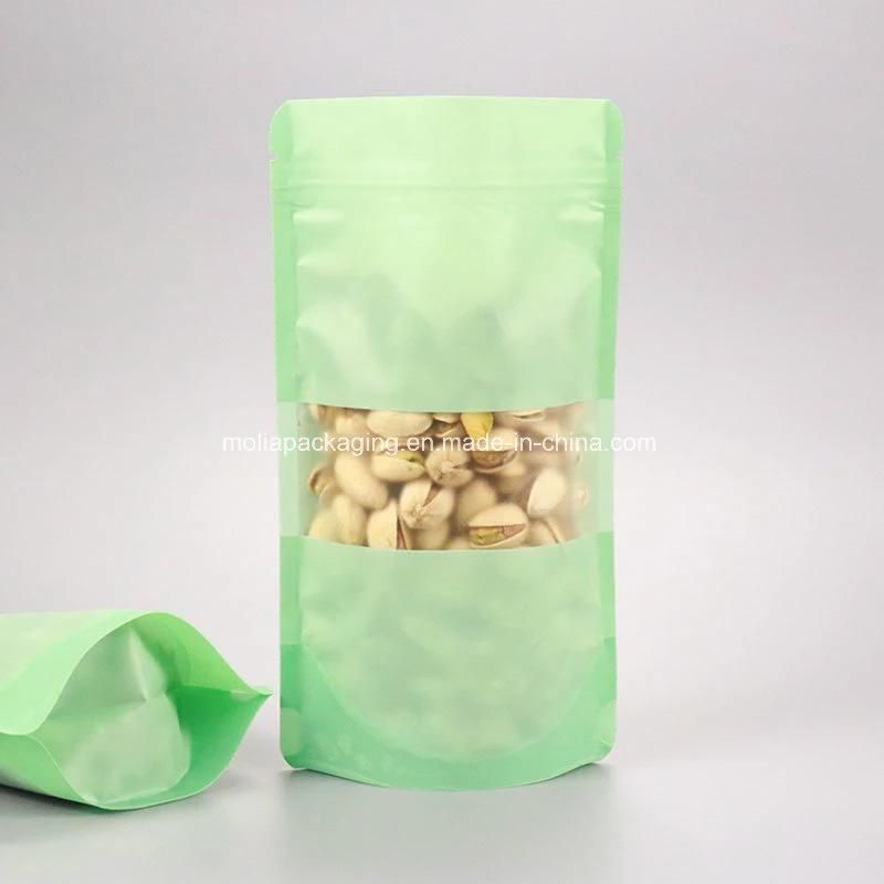 Food Grade Bio-Degradable Zipper Bags with Clear Window 12 Colors Print
