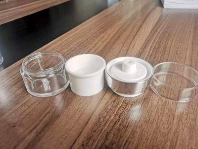 Eco Friendly Airless Pump 50ml 100ml Luxury Face Skin Care Custom Empty Plastic Acrylic Cream Cosmetic Jar with Lid