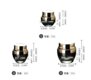 50ml Glass Black Jar for Facial Cream