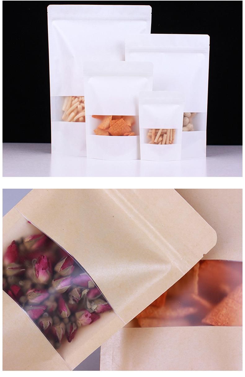 OEM Zipper Packaging Food Stand up Pouch Kraft Paper Bag