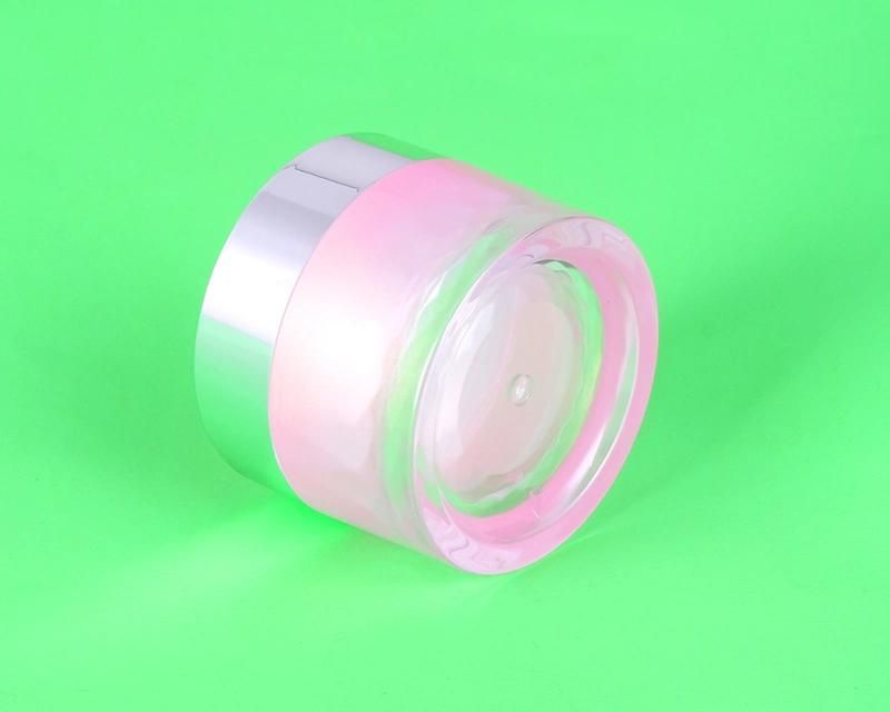 2021 Popular Unique Pink 50g Cosmetic Jar Cream Jar Plastic Jar Acrylic Jar for Cosmetic Packaging