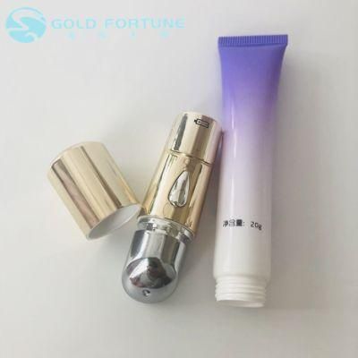 High Quality Small Size Gradient PE Tube with Massage Head for Eye Cream