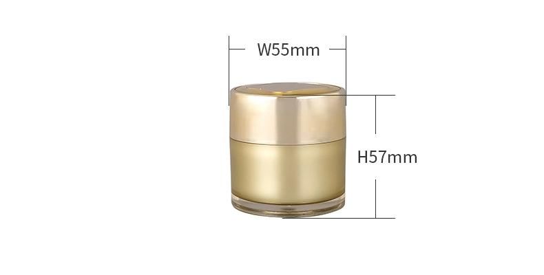 15g Custom Logo Skin Care Luxury Containers Cream Container Acrylic Pot Gold