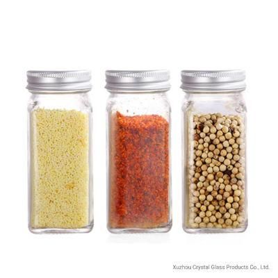 80ml Square Empty Pepper Salt Glass Bottle Glass Shaker