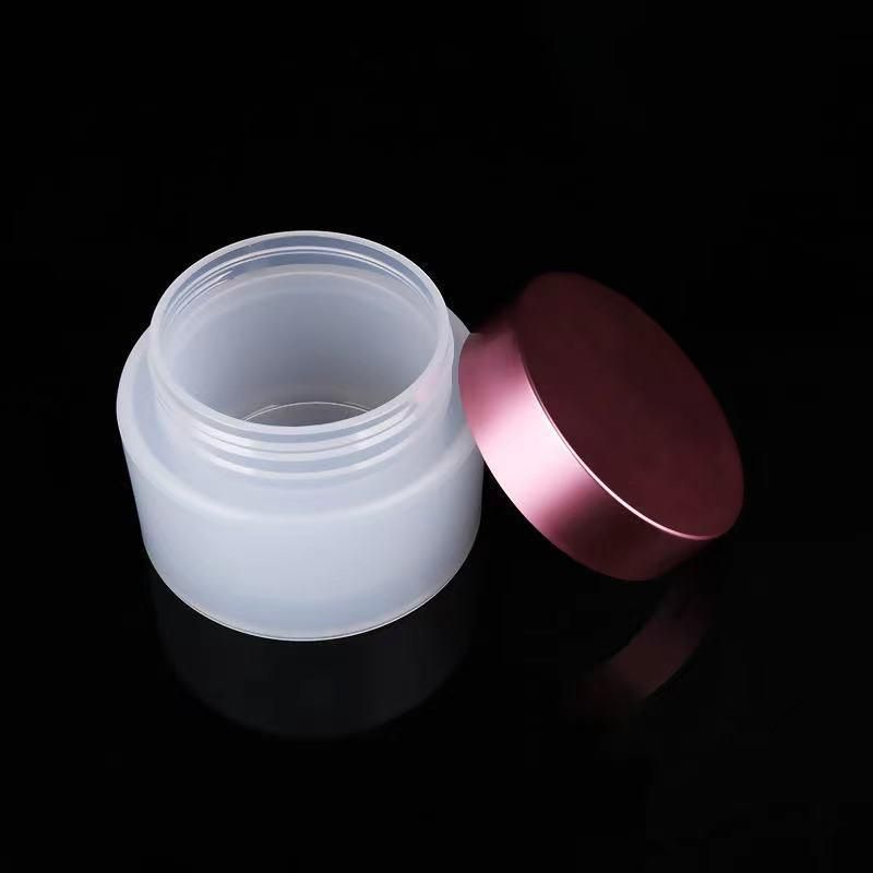 Pet Cream Jar Bottle with Plating Aluminium Bottle Lid Cap