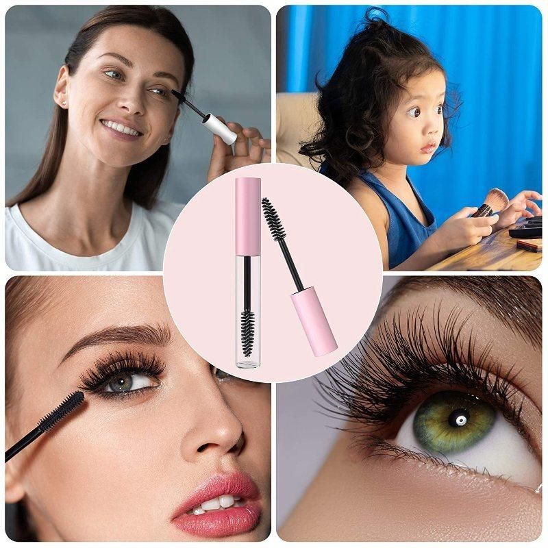 Custom 10ml Small Empty Transparent Plastic Eyelash Serum Mascara Wand Tube with Brush Private Labels