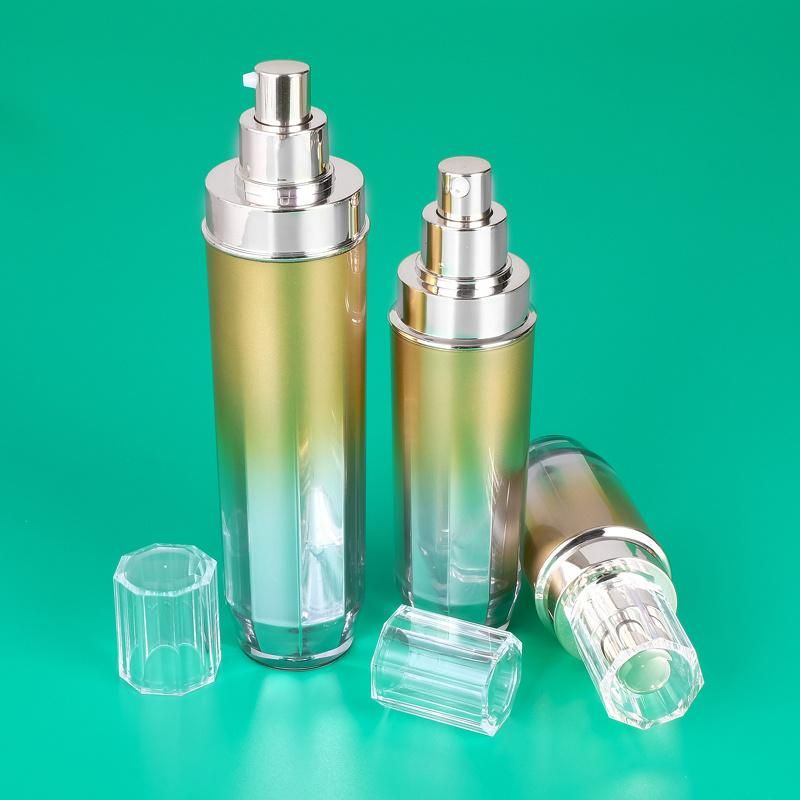 Manufacurer Customized Sell Well Luxury Square White Cosmetic Acrylic Lotion Pump Bottle Bottle Set