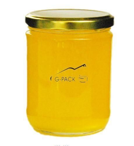 Straight Side Glass Jar with Gold Cap for Food Packing