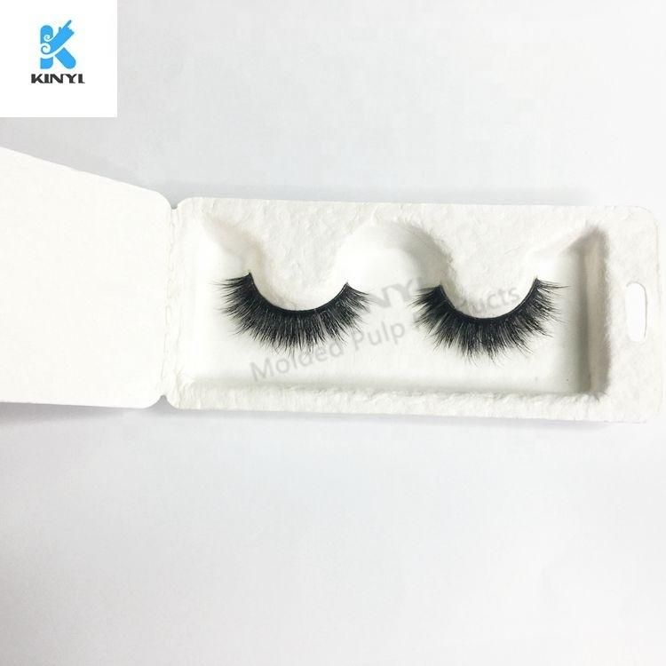 Environment-Friendly Biodegradable Sugarcane Bagasse Pulp Molded Eyelash Packaging Tray