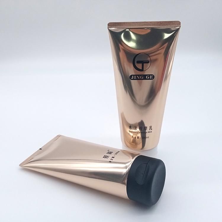 Plastic Gold/Silver Face Wash Tube High Grade Cosmetics Packaging Tube