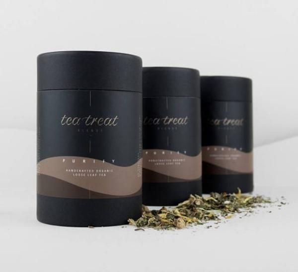 Airtight Cylinder Herbal Packaging Tea Cardboard Paper Tube